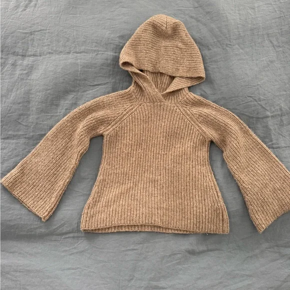 Doen Hooded Chunky Knit Sweater in Beige - Picture 4 of 8